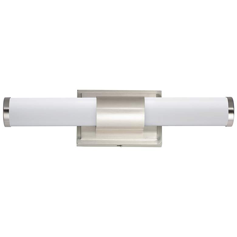 Image 1 Maxim Optic 18" Satin Nickel and White Glass LED Bath Vanity