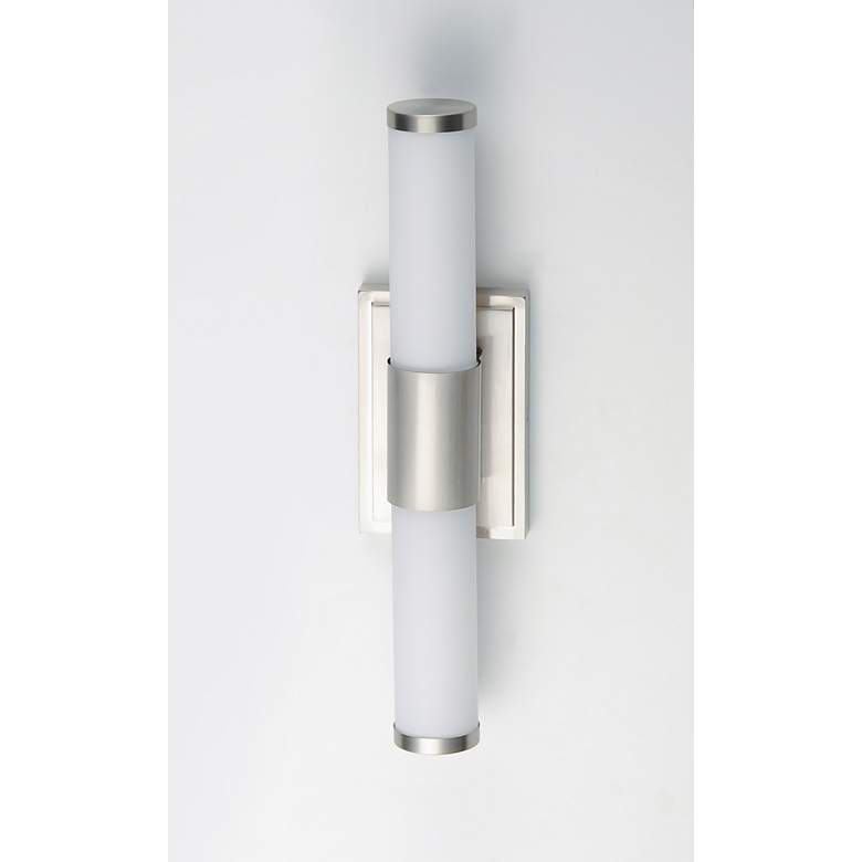 Image 3 Maxim Optic 18" Satin Nickel and White Glass LED Bath Vanity more views