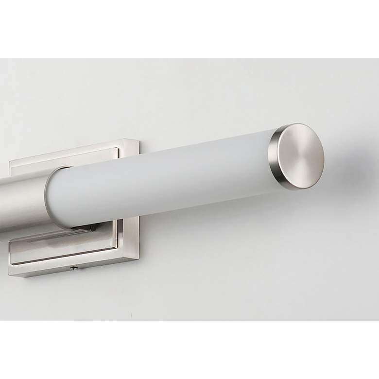 Image 5 Maxim Optic 18" Satin Nickel and White Glass LED Bath Vanity more views