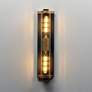 1_Maxim Opulent 20" High Black and Brass Outdoor Wall Light
