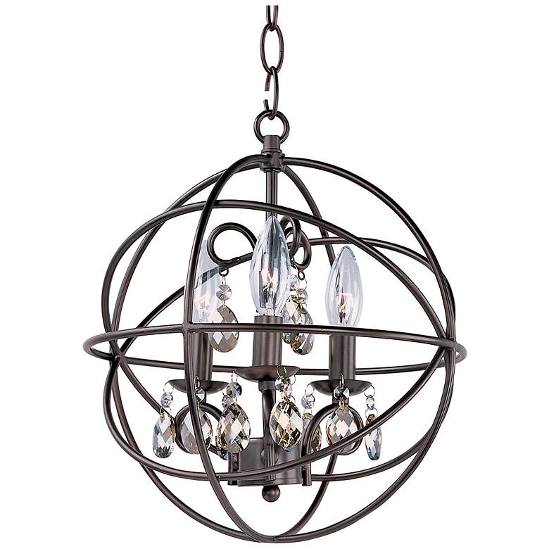 Image 2 Maxim Orbit 12" Wide 3-Light Oil Rubbed Bronze Mini Pendant