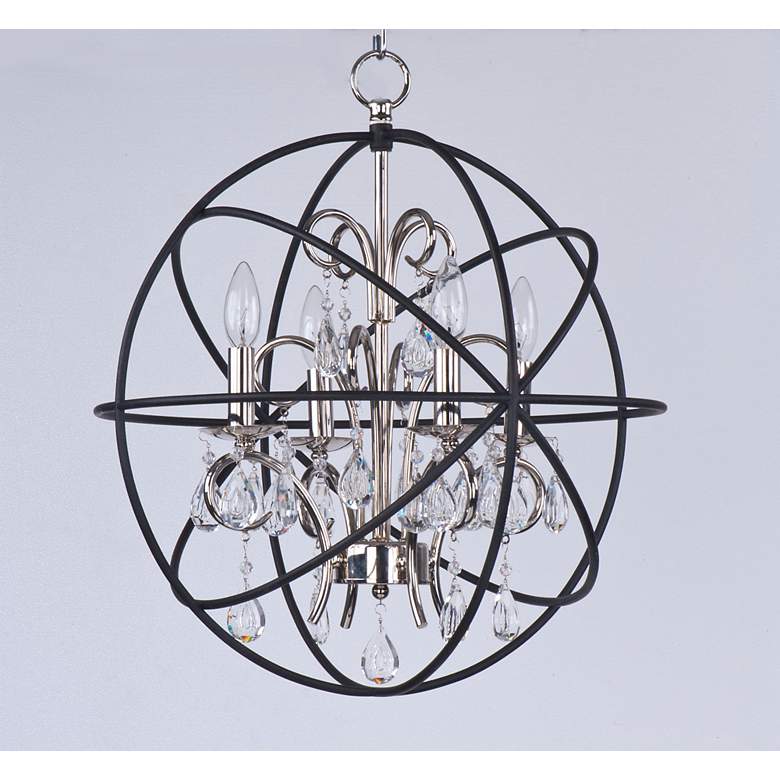 Image 3 Maxim Orbit 19" Wide Anthracite and Nickel 4-Light Chandelier more views
