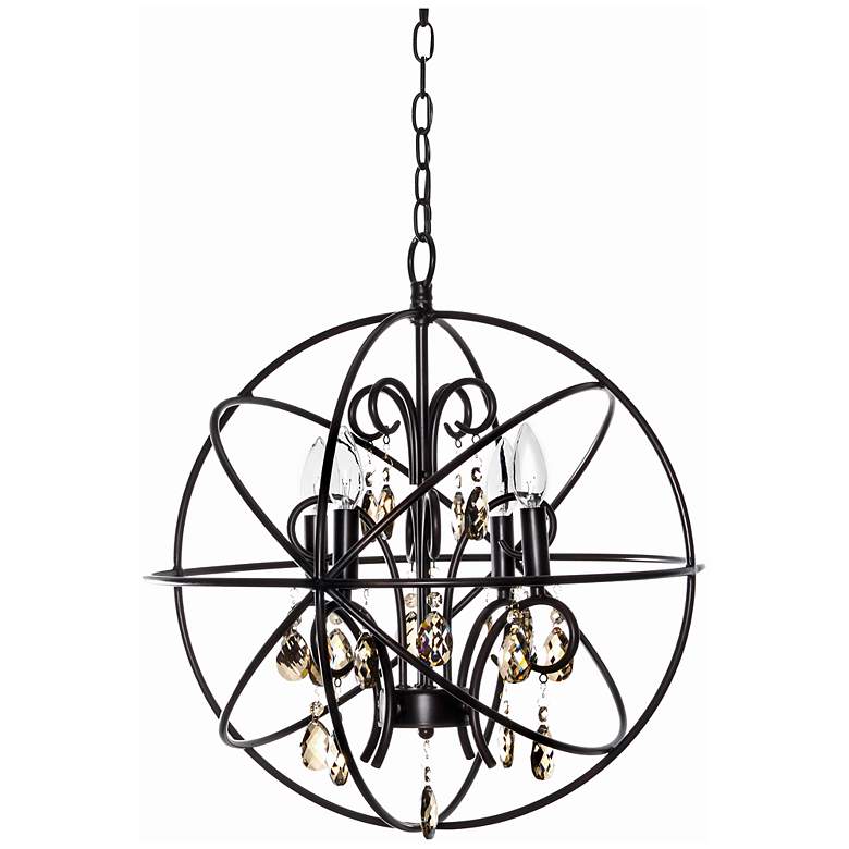 Image 1 Maxim Orbit 19" Wide Oil-Rubbed Bronze 4-Light Pendant