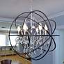 1_Maxim Orbit 25" Wide 6-Light Anthracite and Nickel Orb Pendant Light