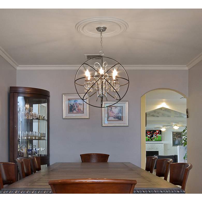 Image 3 Maxim Orbit 25" Wide 6-Light Anthracite and Nickel Orb Pendant Light more views
