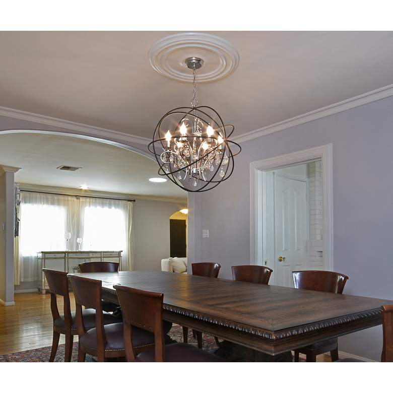 Image 5 Maxim Orbit 25" Wide 6-Light Anthracite and Nickel Orb Pendant Light more views