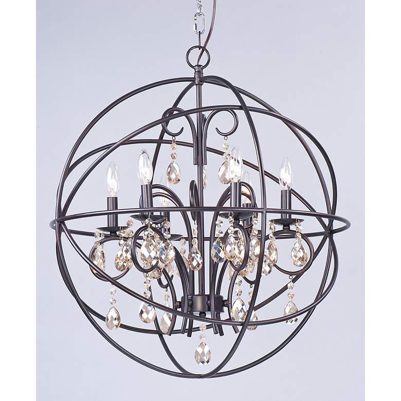 Image 3 Maxim Orbit 25 inch Wide Oil-Rubbed Bronze Orb Chandelier more views