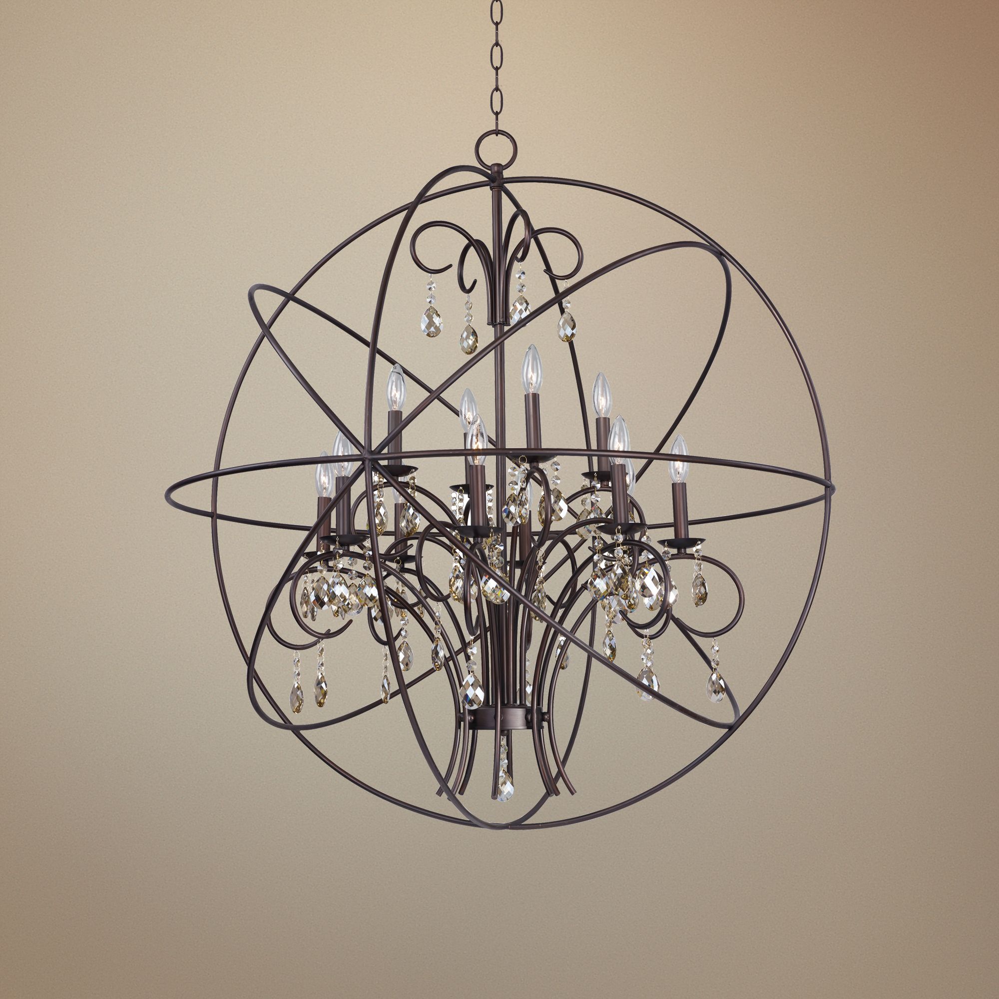 oil rubbed bronze sphere chandelier