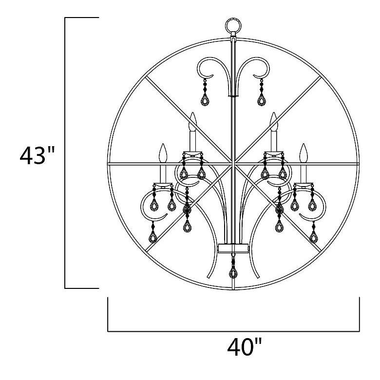 Image 3 Maxim Orbit 40" Wide Oil-Rubbed Bronze Orb Chandelier more views