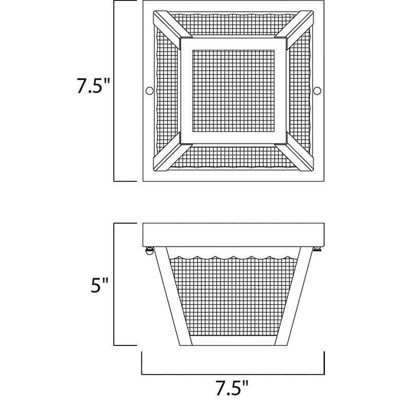 Image 2 Maxim Outdoor Essentials 7 1/2" Wide Outdoor Flush Mount Ceiling Light more views