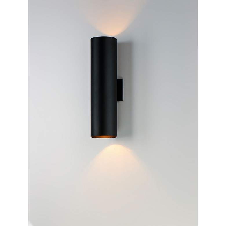 Image 2 Maxim Outpost 15 inch High Black LED Outdoor Wall Light more views