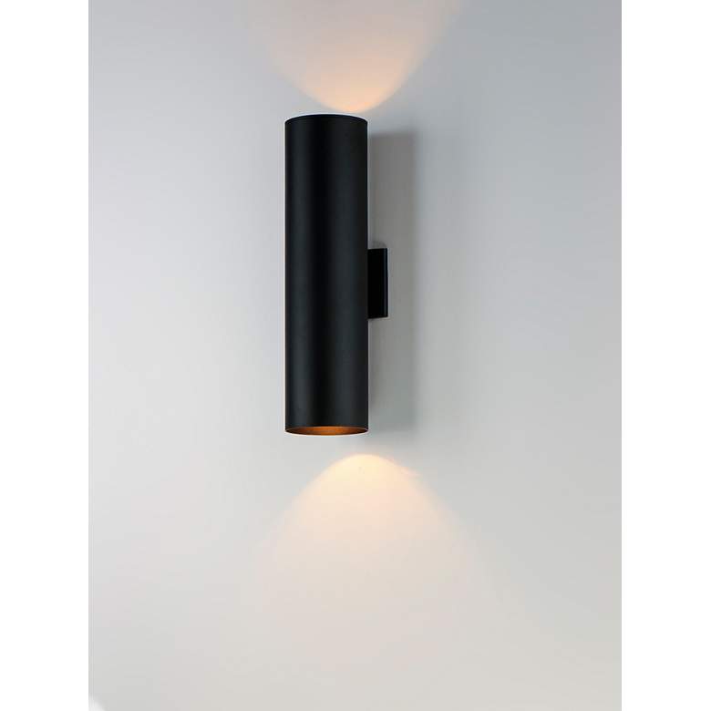 Image 3 Maxim Outpost 15" High Black LED Outdoor Wall Light more views