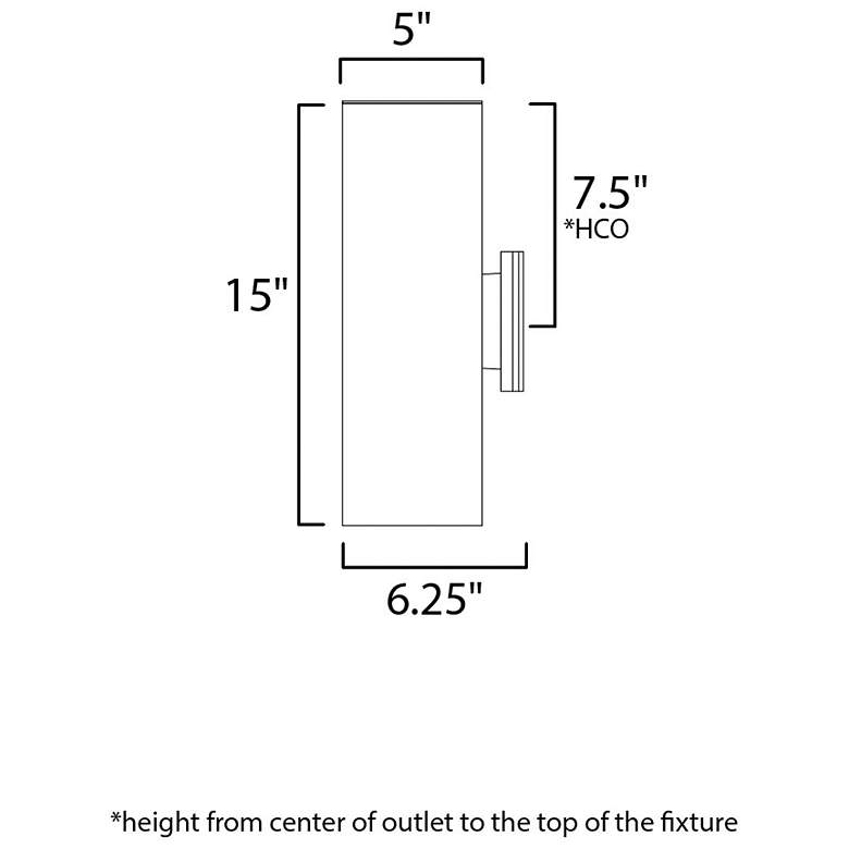 Image 5 Maxim Outpost 15 inch High Black LED Outdoor Wall Light more views