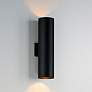 Maxim Outpost 22" High Black Cylinder LED Outdoor Wall Light