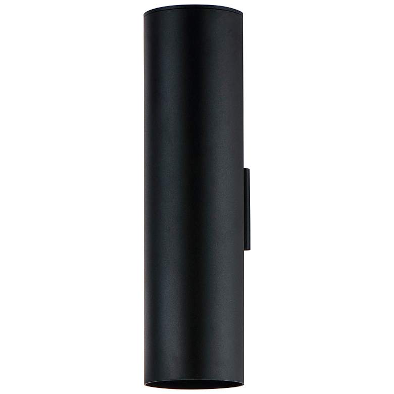 Image 4 Maxim Outpost 22" High Black Cylinder LED Outdoor Wall Light more views