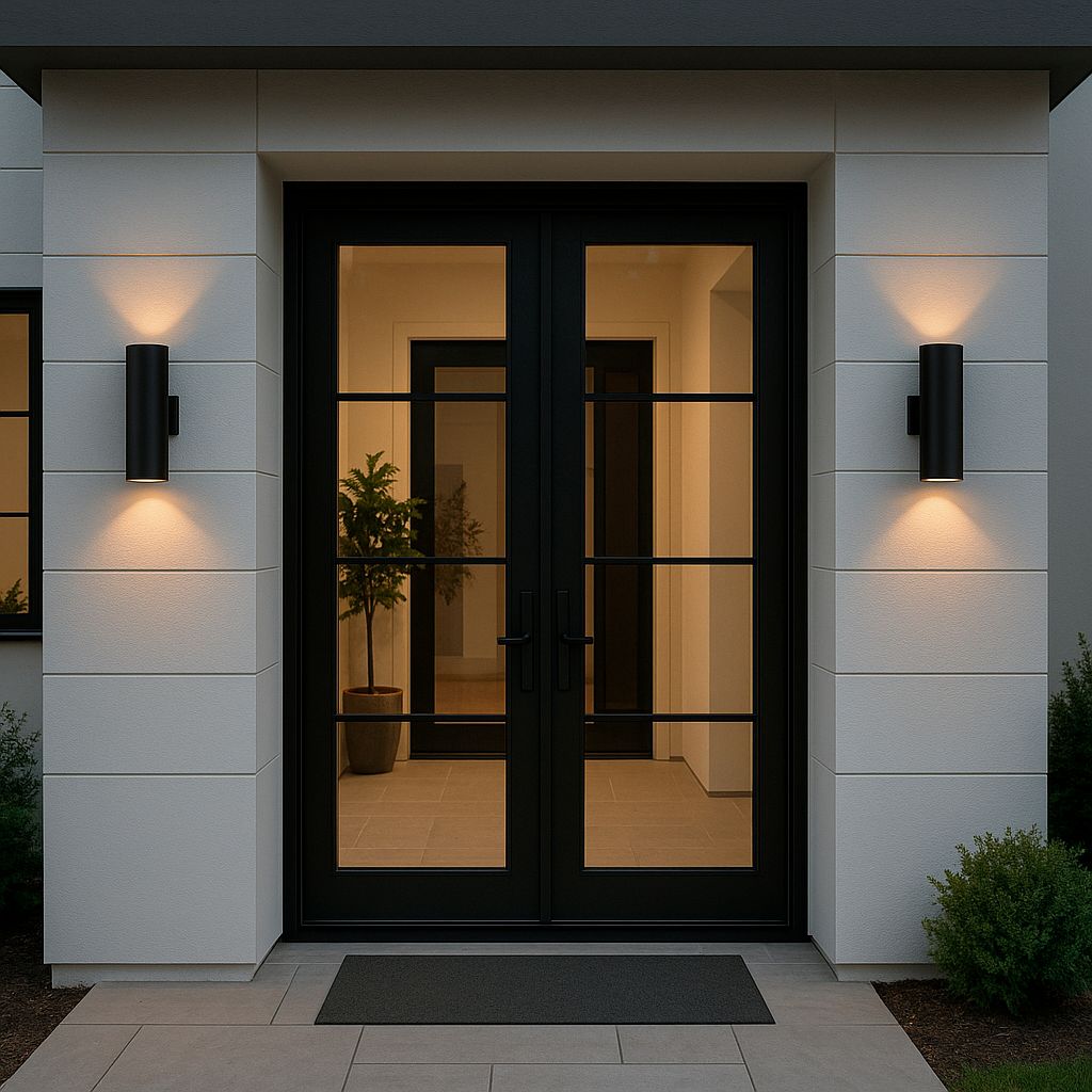 Image 6 Maxim Outpost 22" High Black Cylinder LED Outdoor Wall Light more views
