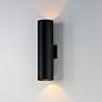 1_Maxim Outpost 22" High Black Cylinder Outdoor Wall Light