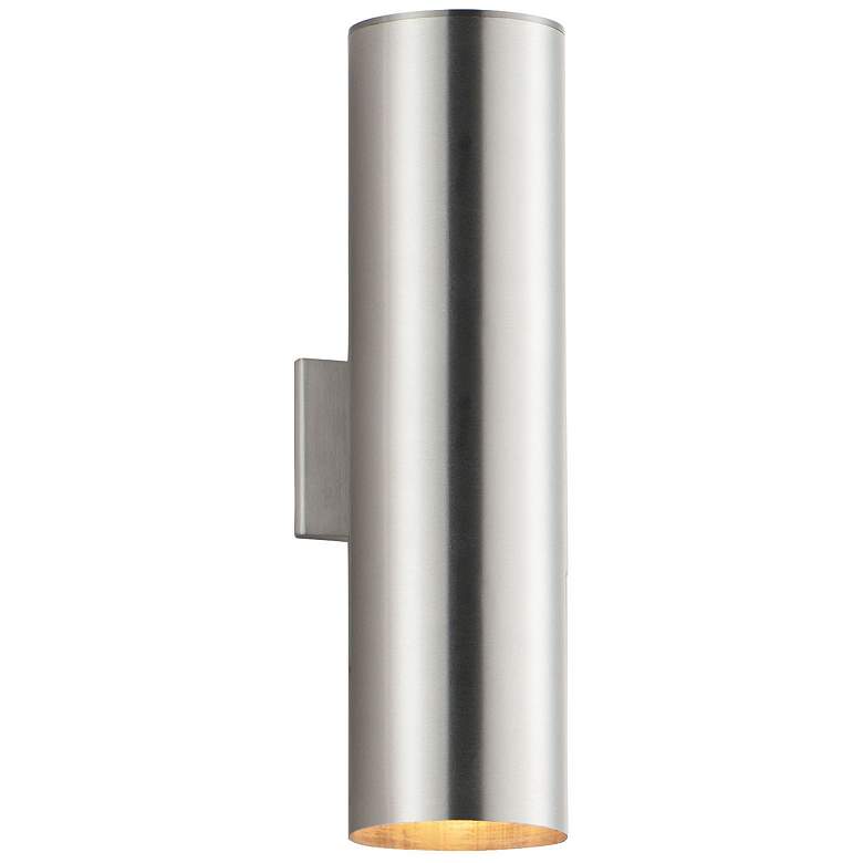 Image 1 Maxim Outpost 22" High Brushed Aluminum Outdoor Wall Light
