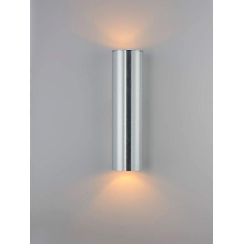 Image 2 Maxim Outpost 22" High Brushed Aluminum Outdoor Wall Light more views