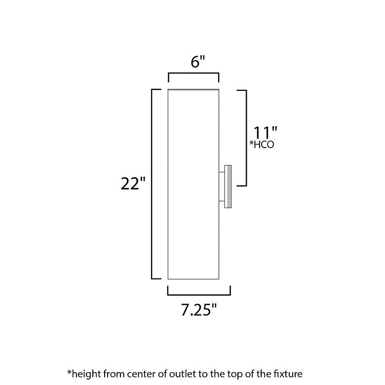 Image 5 Maxim Outpost 22" High Brushed Aluminum Outdoor Wall Light more views