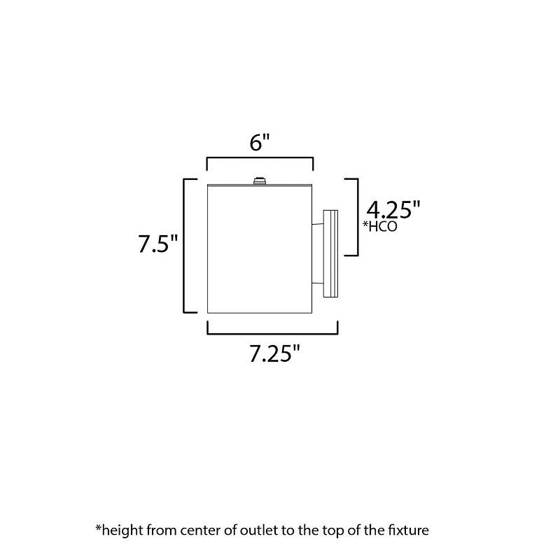 Image 4 Maxim Outpost 7 1/4" High Black Outdoor Wall Light more views