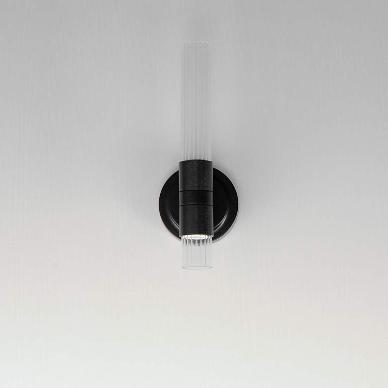 Image 3 Maxim Ovation 13" High Black LED Wall Sconce more views