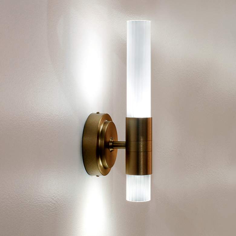 Image 2 Maxim Ovation 13" High Gold LED Wall Sconce
