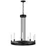 1_Maxim Ovation 23 1/2"W Black 9-Light LED Wheel Chandelier
