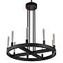 2_Maxim Ovation 23 1/2"W Black 9-Light LED Wheel Chandelier more views