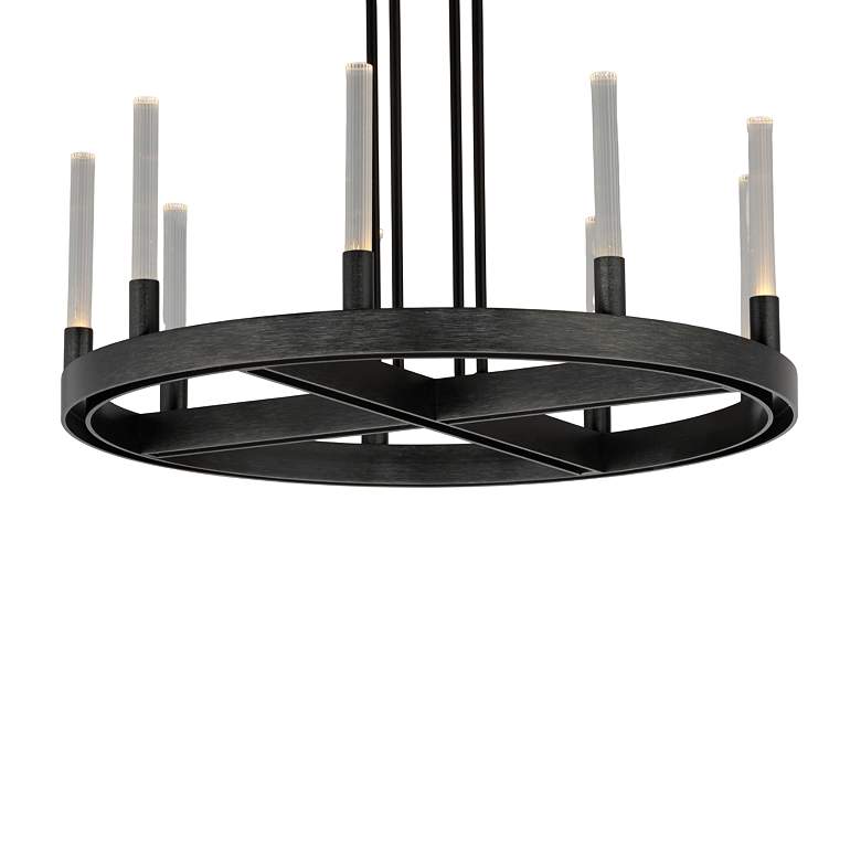 Image 5 Maxim Ovation 23 1/2"W Black 9-Light LED Wheel Chandelier more views