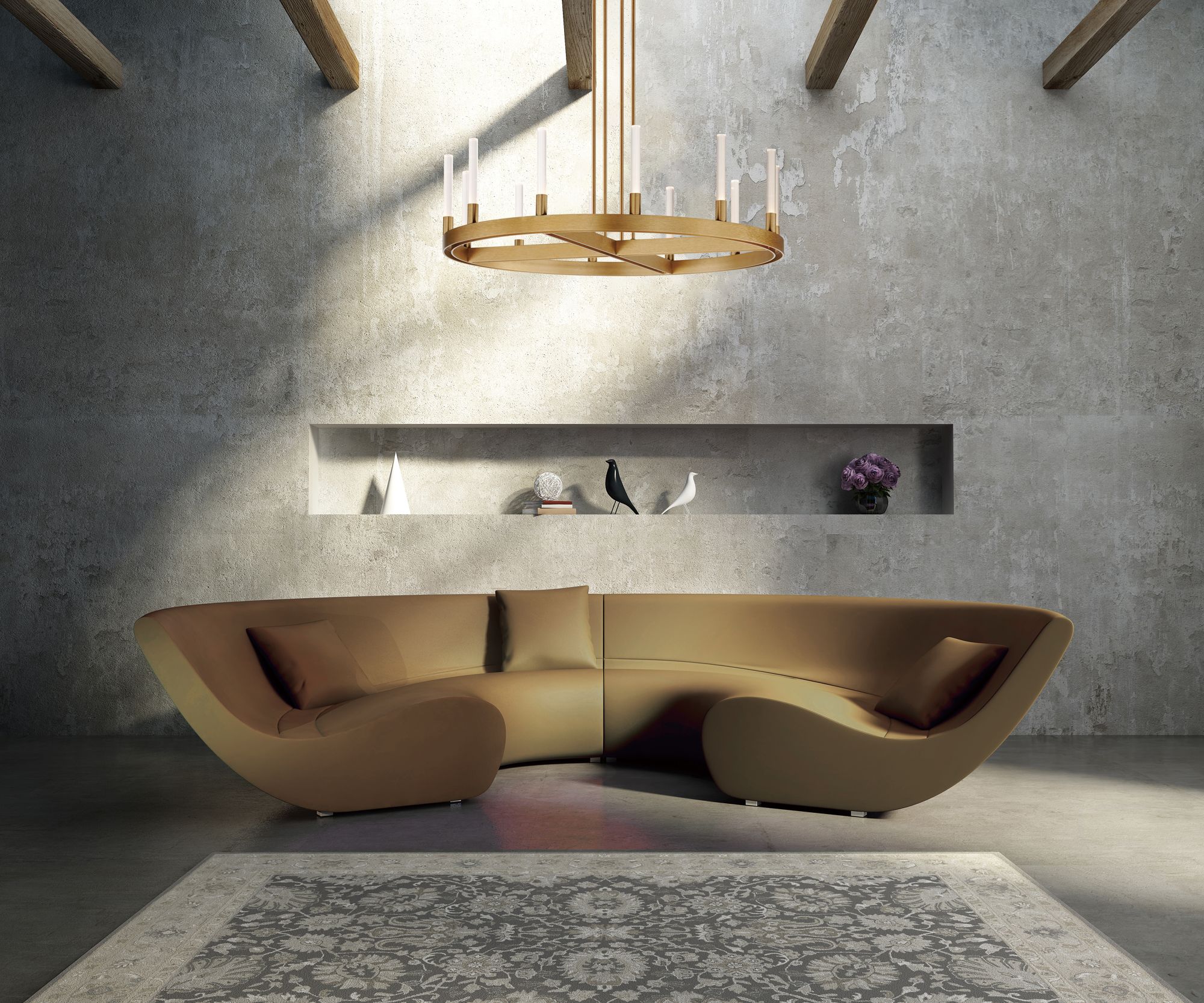 Maxim Ovation 31 1/2" Wide Gold Modern Ring Chandelier