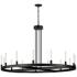 Maxim Ovation 47" Wide Black 15-Light Modern LED Ring Chandelier