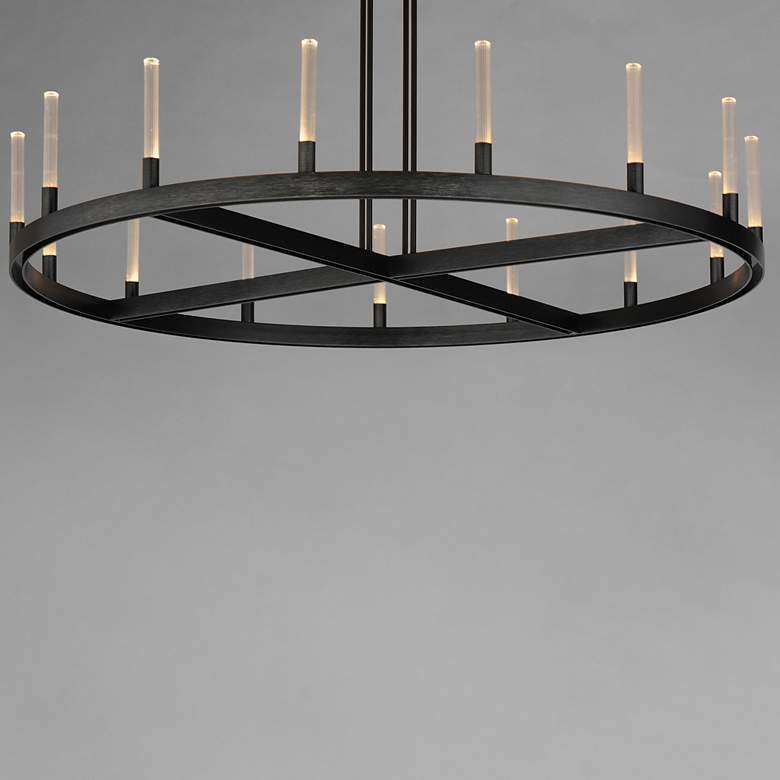 Image 2 Maxim Ovation 47" Wide Black 15-Light Modern LED Ring Chandelier more views