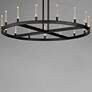2_Maxim Ovation 47" Wide Black 15-Light Modern LED Ring Chandelier more views