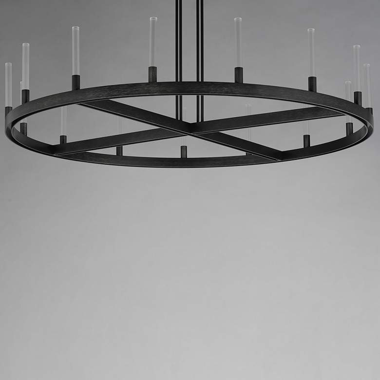 Image 3 Maxim Ovation 47" Wide Black 15-Light Modern LED Ring Chandelier more views