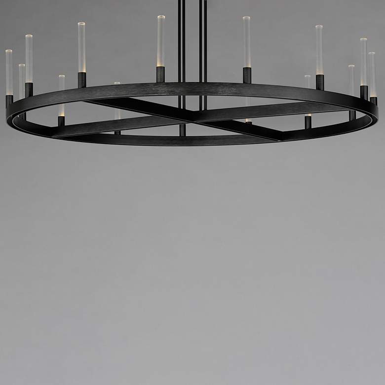 Image 4 Maxim Ovation 47" Wide Black 15-Light Modern LED Ring Chandelier more views