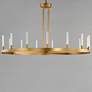 5_Maxim Ovation 47" Wide Gold 15-Light LED Wagon Wheel Ring Chandelier more views