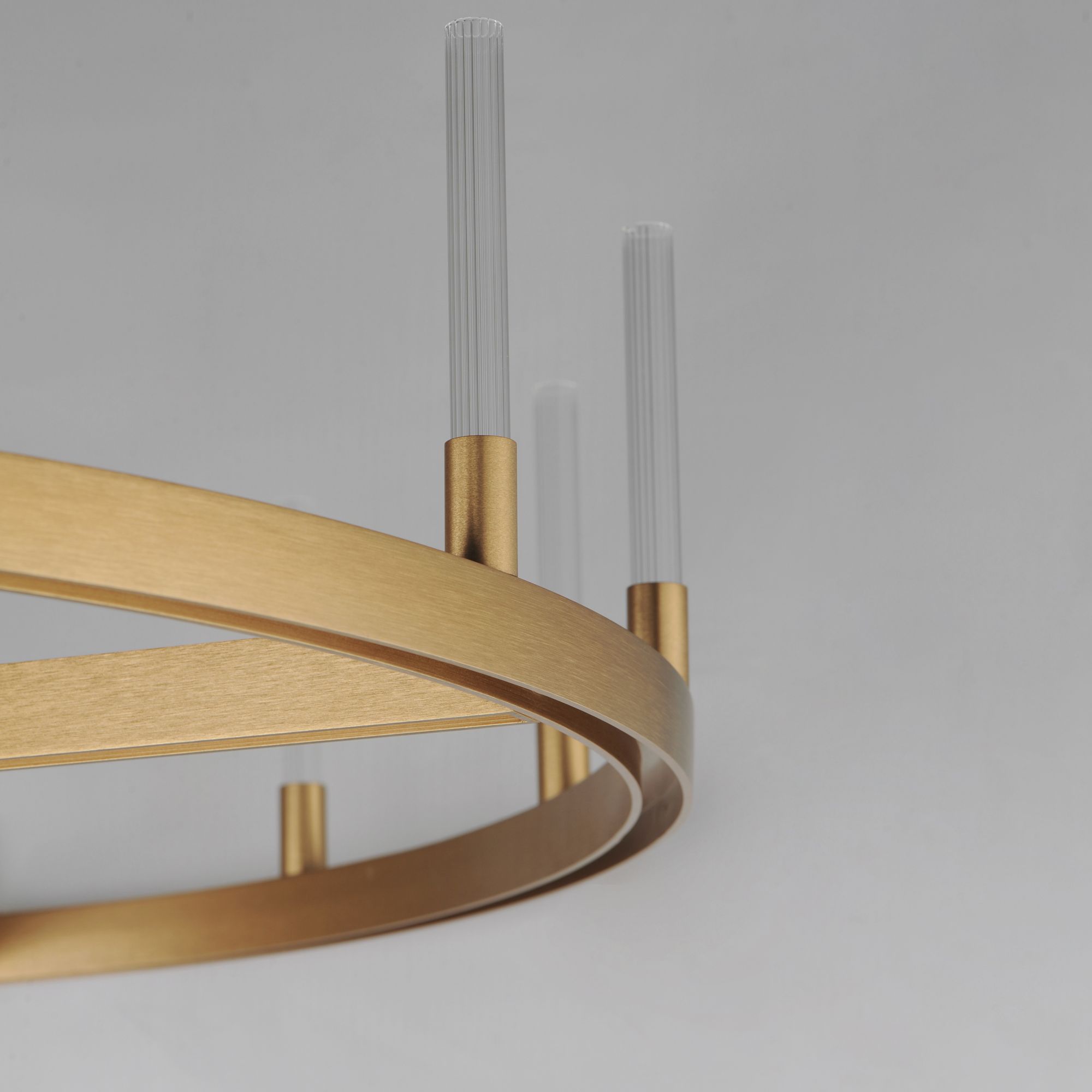 Maxim Ovation 47" Wide Gold 15-Light LED Wagon Wheel Ring Chandelier