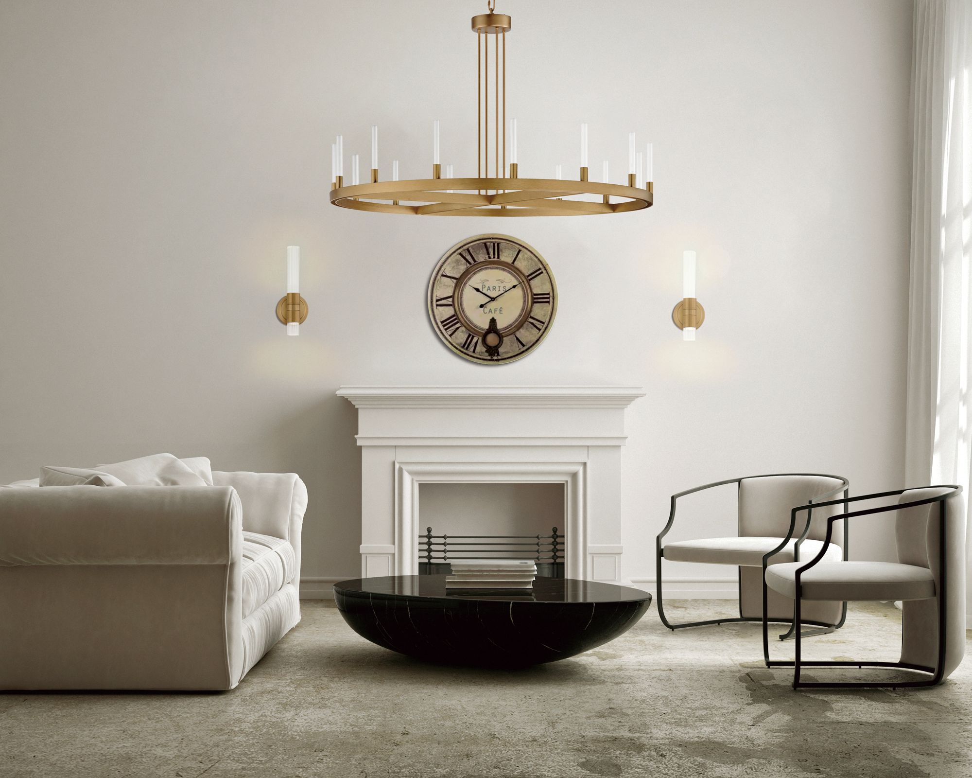 Maxim Ovation 47" Wide Gold 15-Light LED Wagon Wheel Ring Chandelier