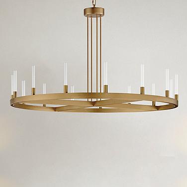 Maxim Ovation 47" Wide Gold 15-Light LED Wagon Wheel Ring Chandelier