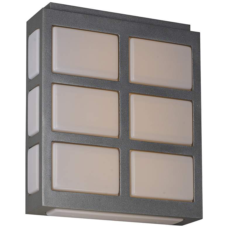 Image 1 Maxim Packs 10 1/4 inchH Metallic Silver LED Outdoor Wall Light