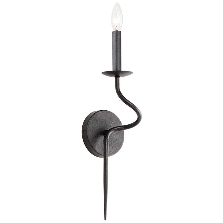 Image 1 Maxim Padrona 19 inch High Black Oxide Candle Wall Sconce