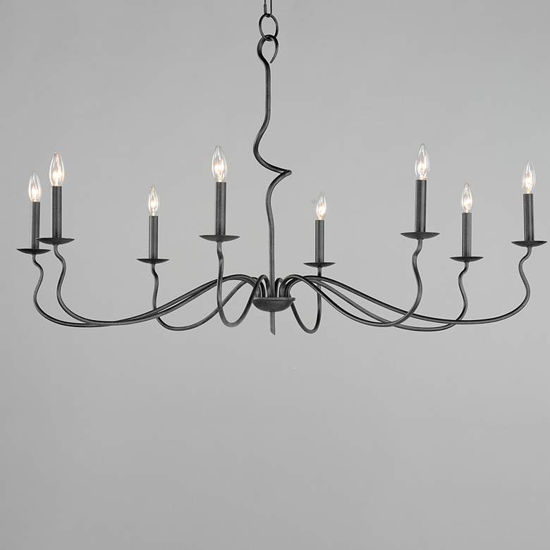 Image 1 Maxim Padrona 48 1/2" Wide Black Oxide 8-Light Chandelier