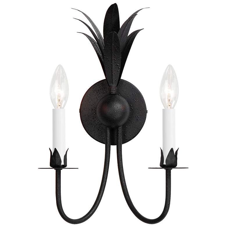 Image 2 Maxim Paloma 15 3/4" High Anthracite 2-Light Sconce