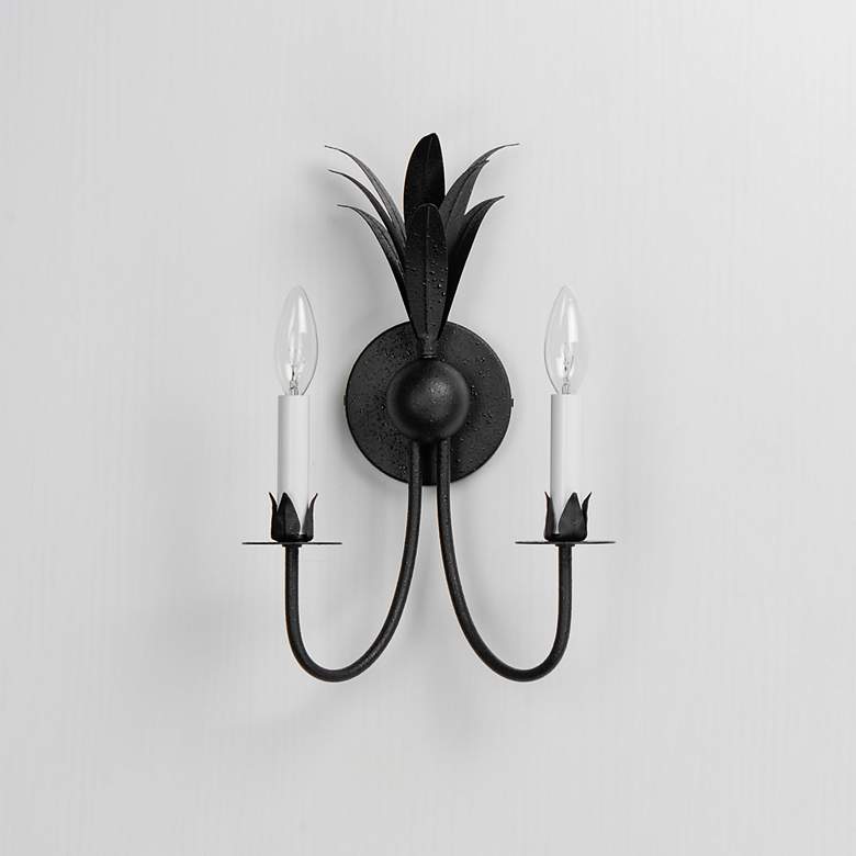 Image 3 Maxim Paloma 15 3/4" High Anthracite 2-Light Sconce more views