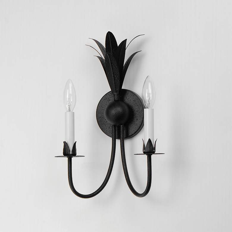 Image 4 Maxim Paloma 15 3/4" High Anthracite 2-Light Sconce more views