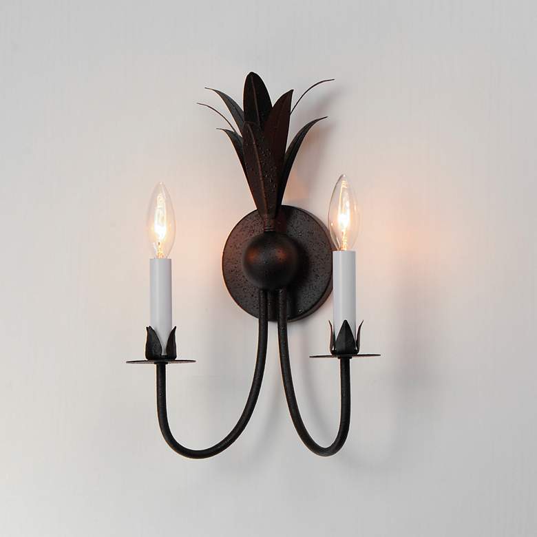 Image 5 Maxim Paloma 15 3/4" High Anthracite 2-Light Sconce more views