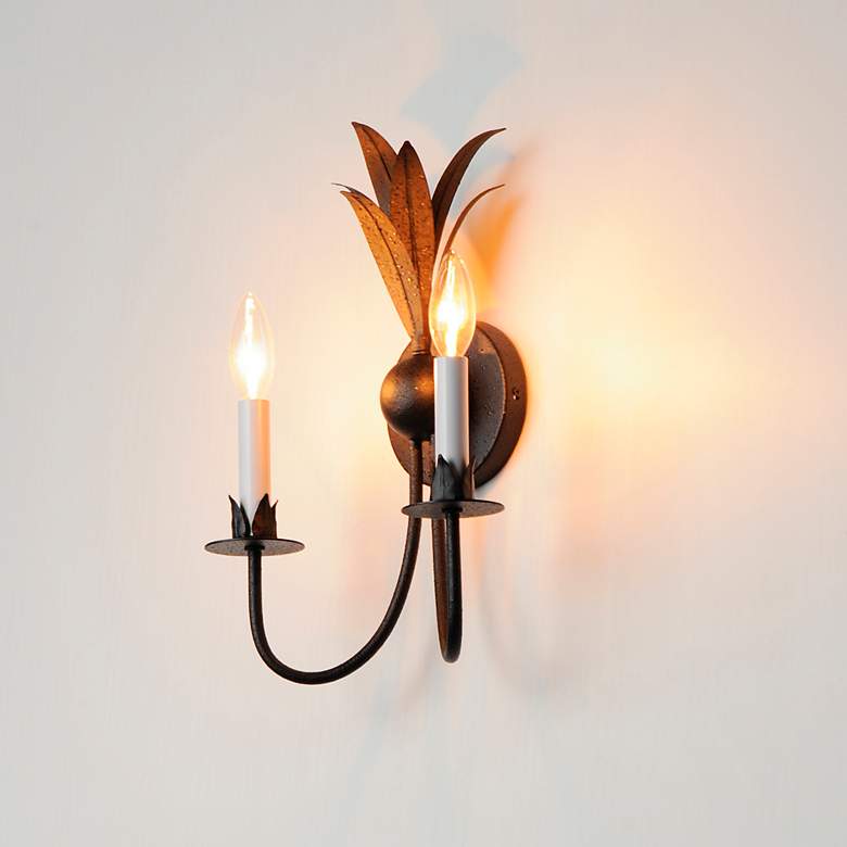 Image 6 Maxim Paloma 15 3/4" High Anthracite 2-Light Sconce more views