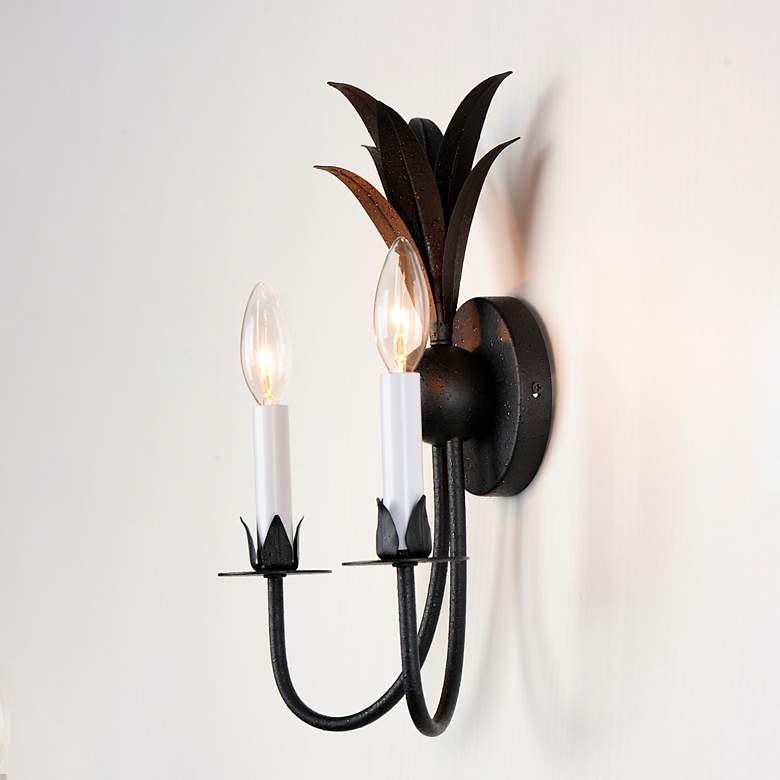 Image 7 Maxim Paloma 15 3/4" High Anthracite 2-Light Sconce more views