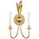 Maxim Paloma 15 3/4" High Gold Leaf 2-Light Wall Sconce
